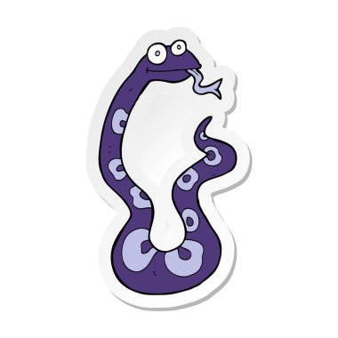 etiket bir karikatür yılan