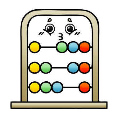 Degrade gölgeli karikatür abacus