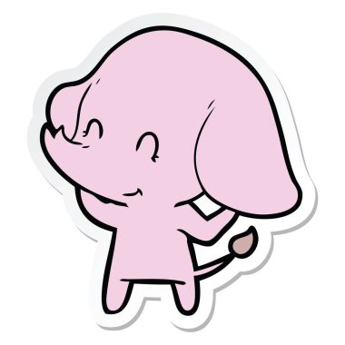 etiket sevimli çizgi fil