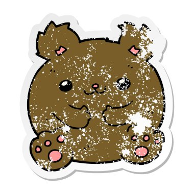 çizgi film ayı sıkıntılı etiket