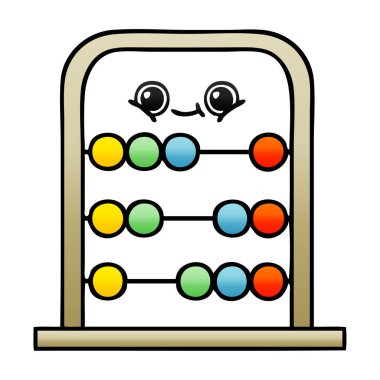 bir abaküs degrade gölgeli karikatür