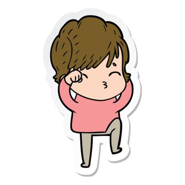 etiket düşünme bir karikatür kadının