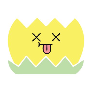 düz renk su lilly retro karikatür