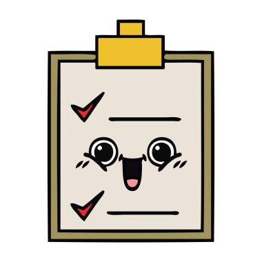 sevimli çizgi bir kontrol listesi