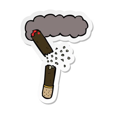 etiket bir karikatür kırık puro