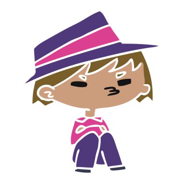 kawaii hoş çocuk karikatür