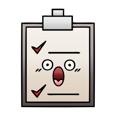 Degrade gölgeli karikatür kontrol listesi