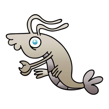 Degrade gölgeli ilginç karikatür kerevit