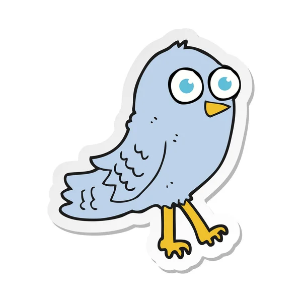 Adesivo di un uccello del fumetto — Vettoriale Stock
