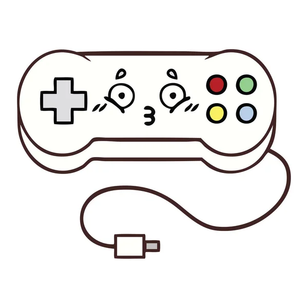 Schattige Cartoon Van Een Game Controller — Stockvector