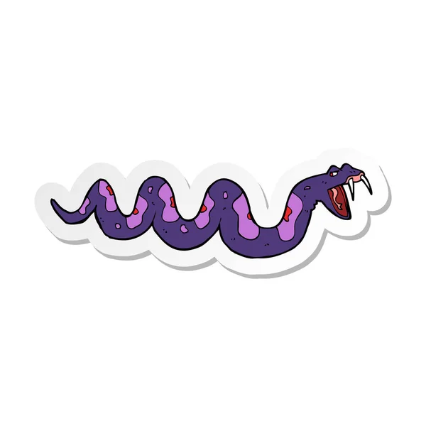 Autocollant Serpent Venimeux Dessin Animé — Image vectorielle
