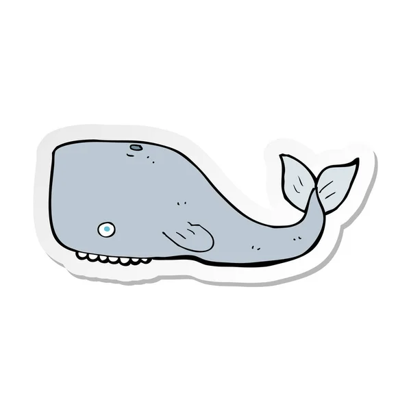 Autocollant Une Baleine Dessin Animé — Image vectorielle