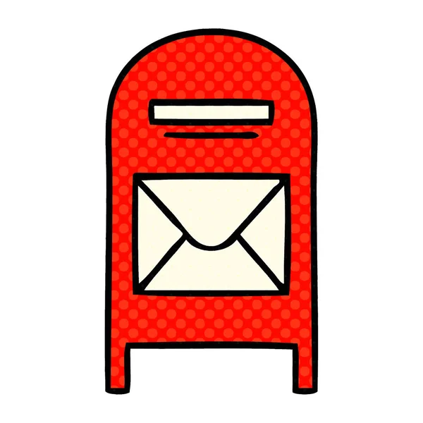 Historieta Estilo Cómic Buzón Correo — Vector de stock