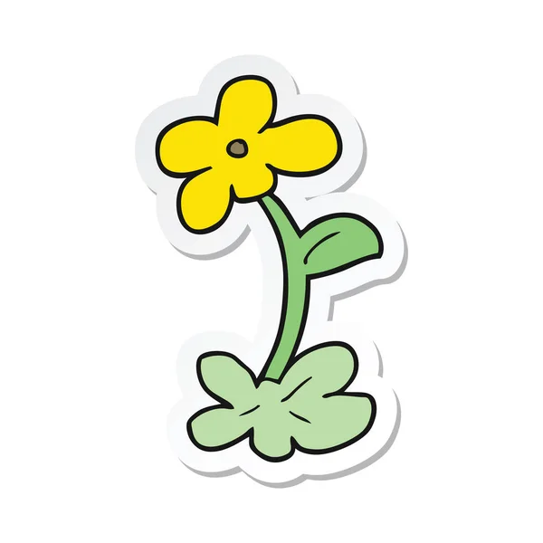 Samolepka Květiny Kreslené — Stockový vektor