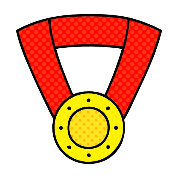 çizgi roman tarzı karikatür altın madalya