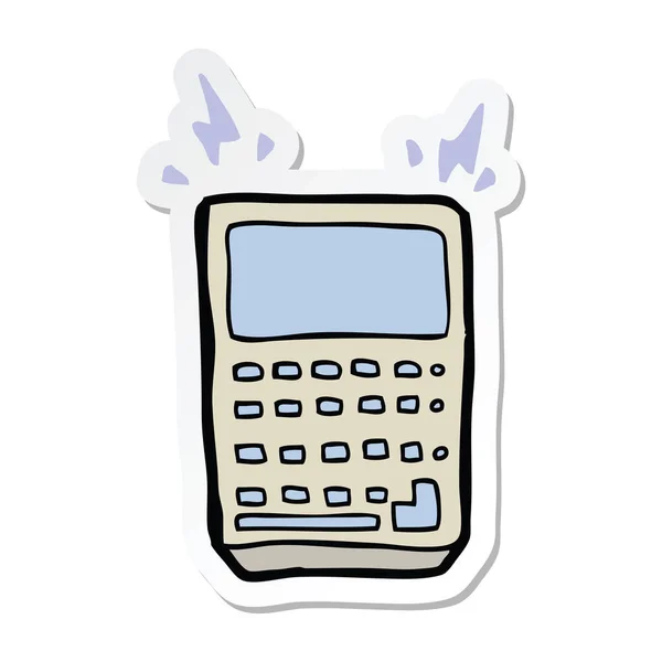 Naklejki z kalkulatorem kreskówka — Wektor stockowy