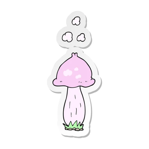 卡通蘑菇贴纸 — 图库矢量图片