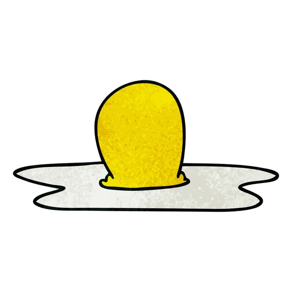 Eccentrico disegnato a mano cartone animato uovo fritto — Vettoriale Stock