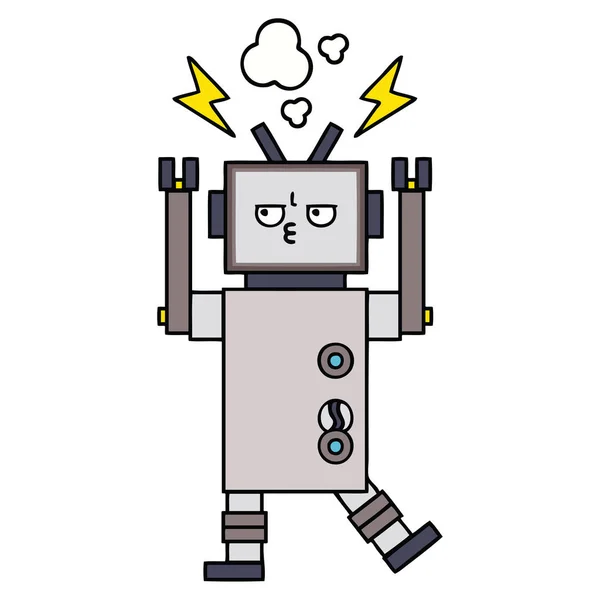 Söta tecknade robot — Stock vektor