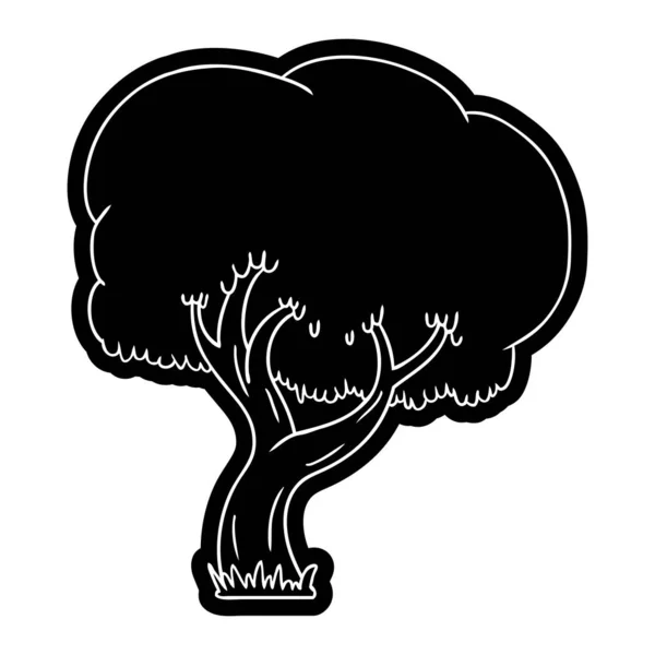 Ícone Desenho Animado Uma Árvore Verão —  Vetores de Stock