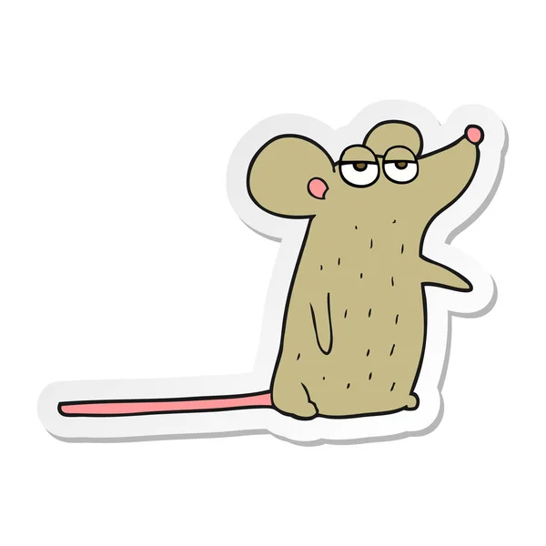 Sticker of a cartoon mouse — Stock Vector