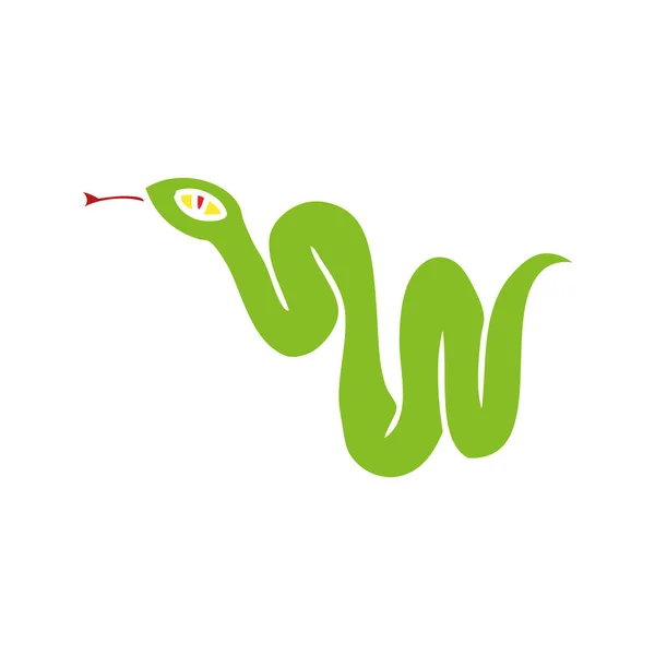 Garabato de dibujos animados de una serpiente de jardín — Archivo Imágenes Vectoriales