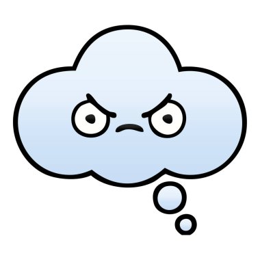 bir düşünce balonu degrade gölgeli karikatür