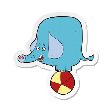 etiket bir karikatür sirk fil