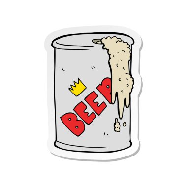 bir çizgi film bira etiket olabilir