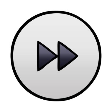 Hızlı ileri düğmesinin degrade gölgeli çizgi film