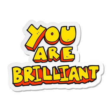 etiket bir sizin parlak çizgi film sembolü vardır