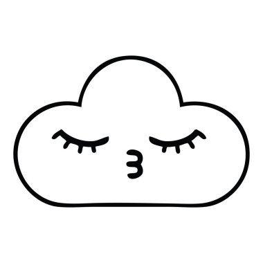 bir fırtına bulutu çizim karikatür