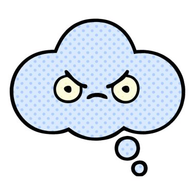 çizgi roman tarzı karikatür bir düşünce balonu