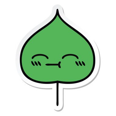 etiket sevimli çizgi ekspresiyon yaprak