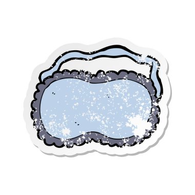 uyku maskesi bir karikatür Retro sıkıntılı etiket