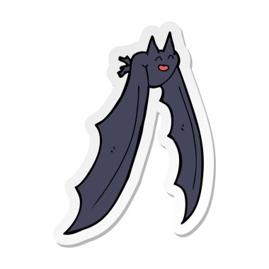 etiket yarasa uçan bir karikatür