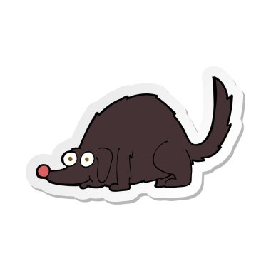 bir karikatür mutlu köpek etiket