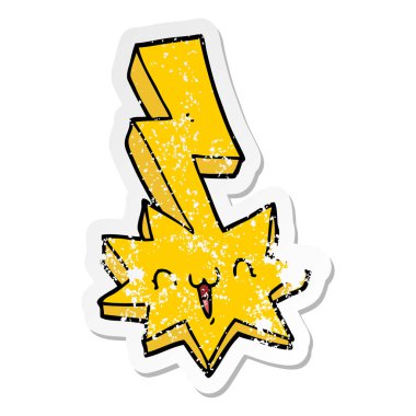 çizgi film şimşek sıkıntılı etiket