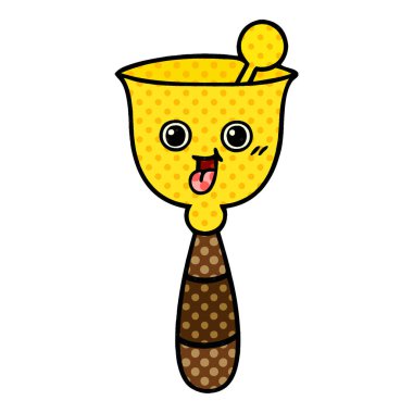 okul zili, çizgi roman tarzı çizgi film