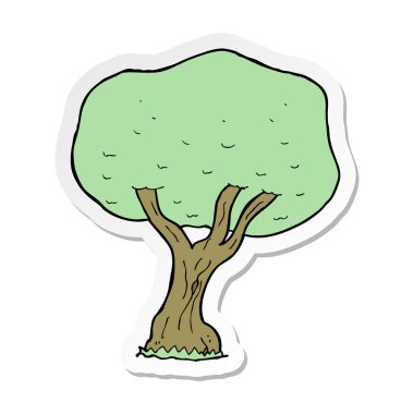 etiket bir karikatür ağacının