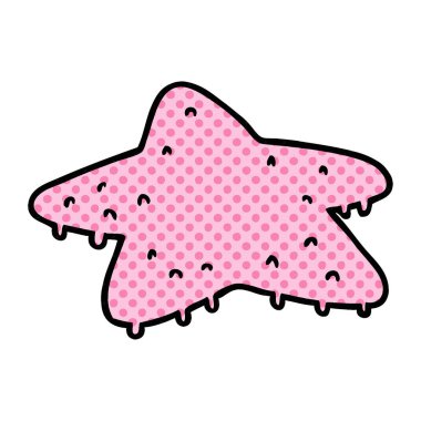 çizgi film doodle yıldız balık