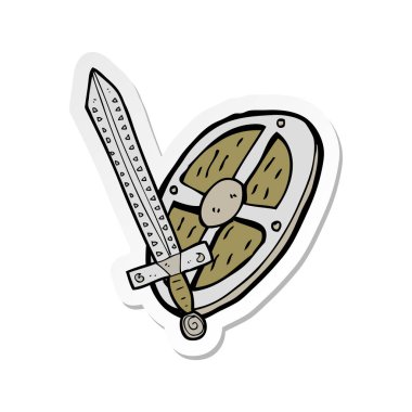 etiket bir karikatür kalkan