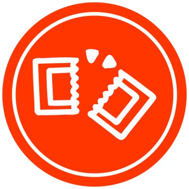 film bilet dairesel simgesi simgesi