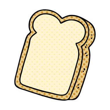 çizgi roman tarzı ilginç karikatür dilim ekmek