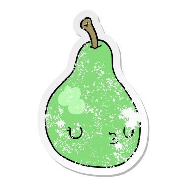 bir çizgi film armut sıkıntılı etiket