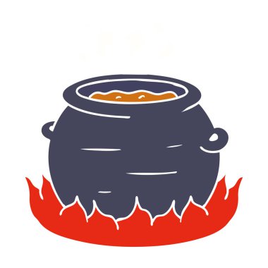 çizgi film doodle güveç tencere