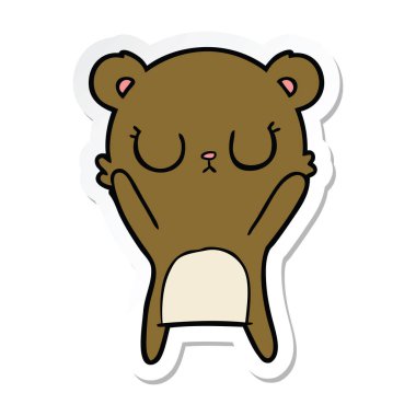 yavru ayı huzurlu çizgi film etiketi