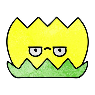 Retro grunge doku karikatür su lilly