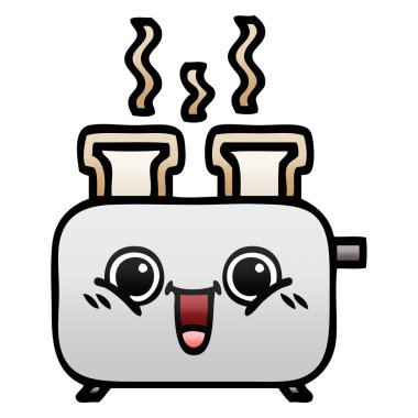 bir tost makinesi degrade gölgeli karikatür