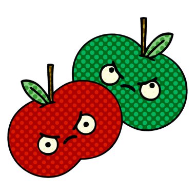 çizgi roman tarzı çizgi film sulu elma